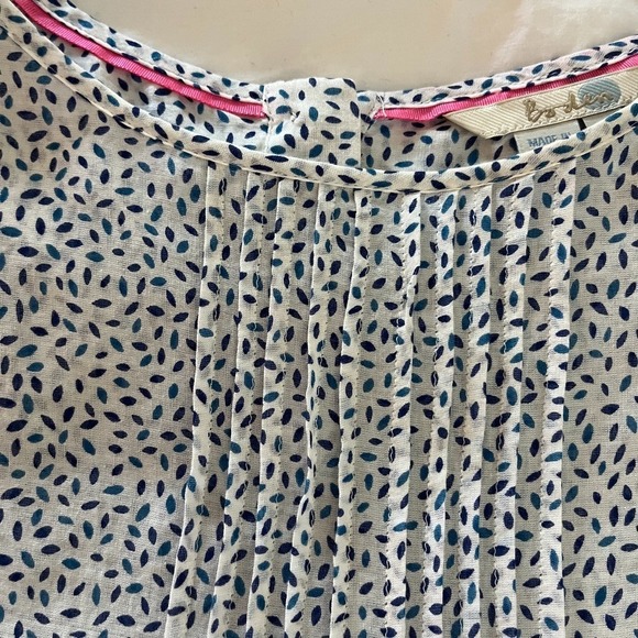 Boden Floral Border 3/4 Sleeve Sz 10 Lightweight Hippie Peasant Boho Blouse - Picture 3 of 11